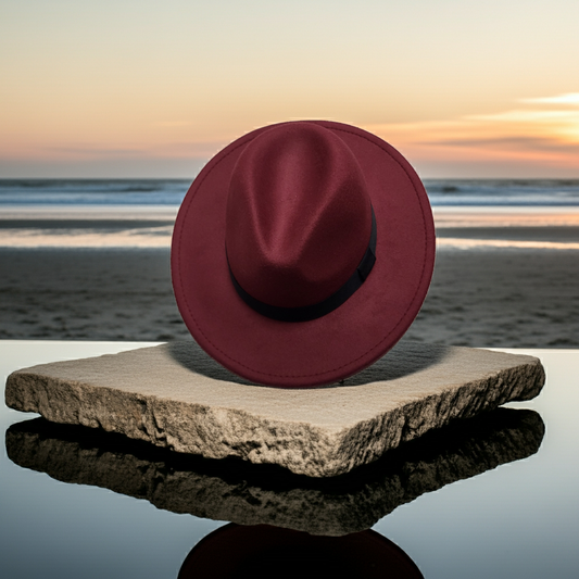 Burgundy bliss Fedora