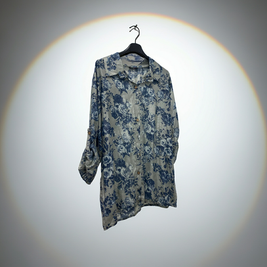 Floral silky Shirt fits 12-16