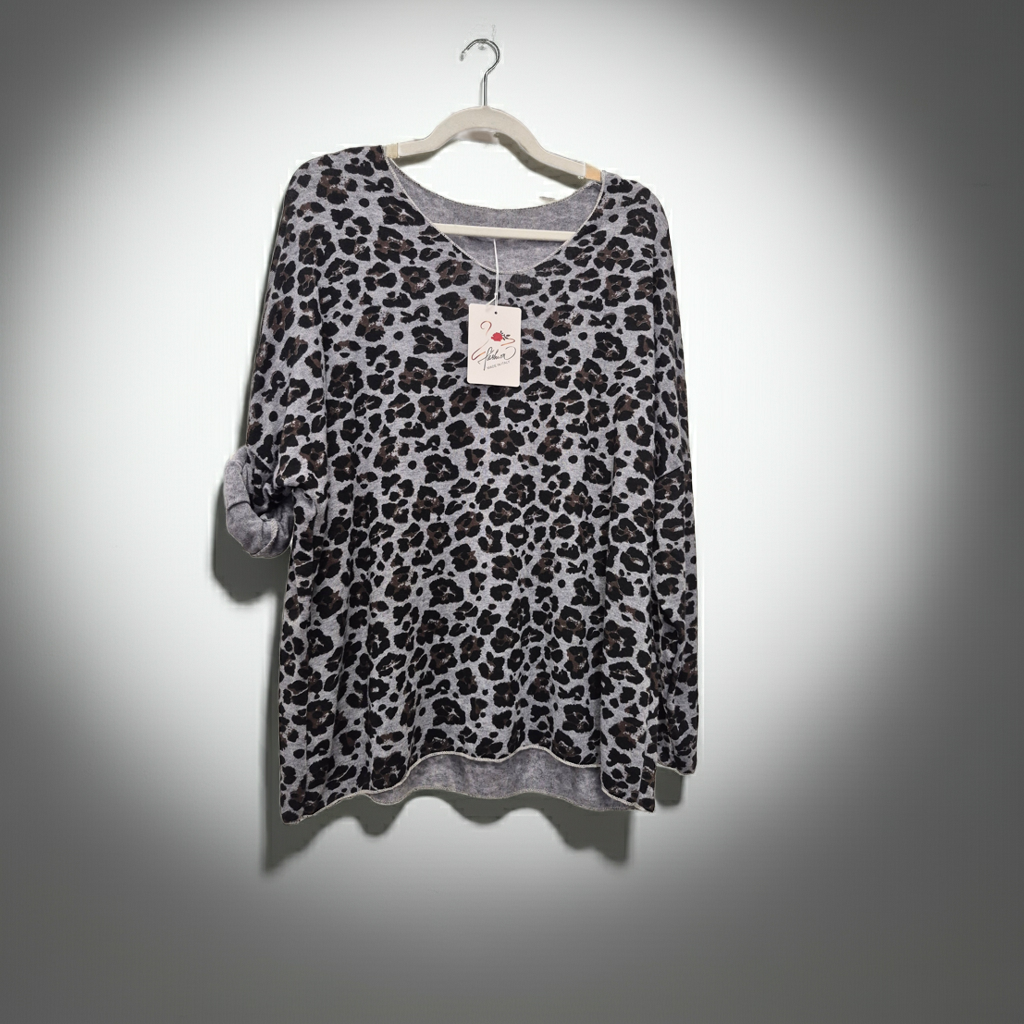 Animal Print Jumper Fits 14-20