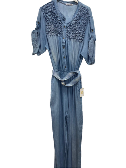 A Chambray Denim Jumpsuit  Fits size  14-20