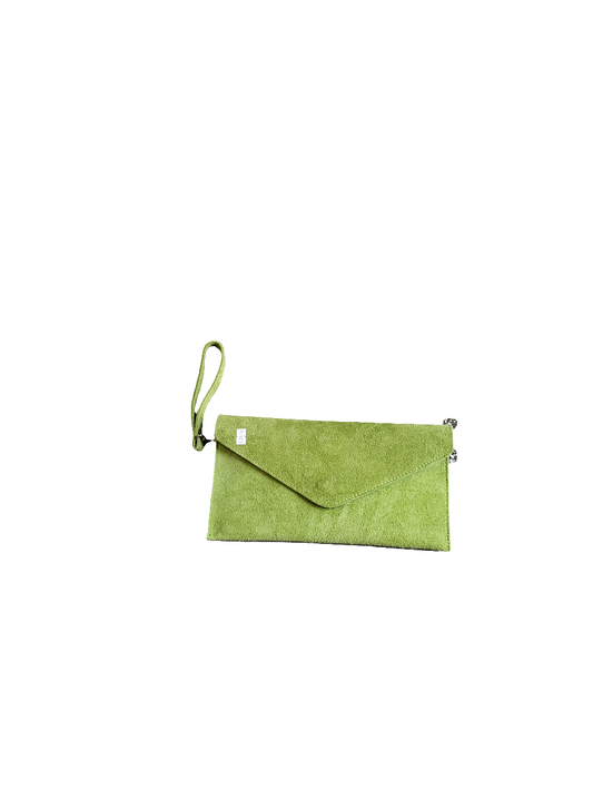 Italian suede clutch