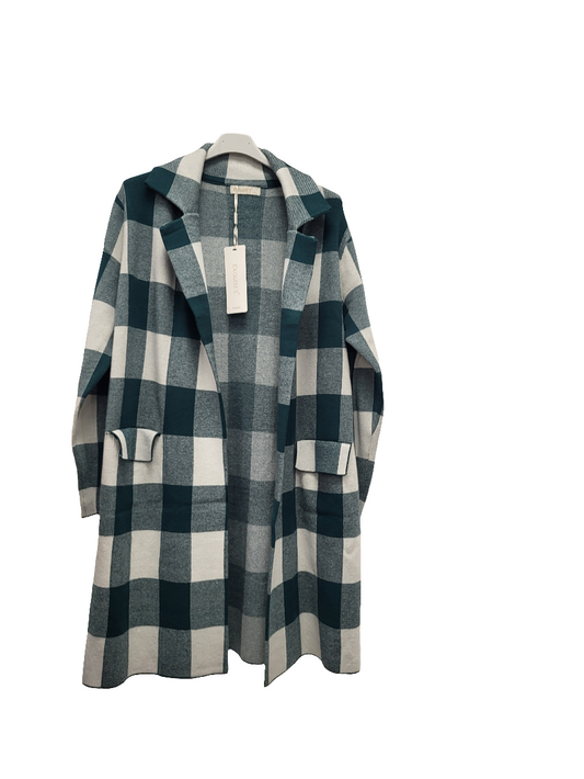 Trendy check coat fits 12-16