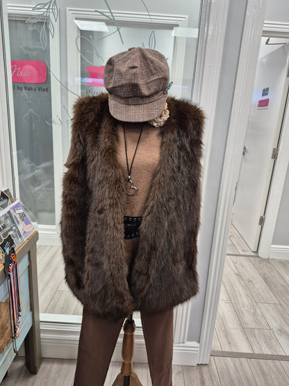 A Faux Fur Gilet Fits 16-22