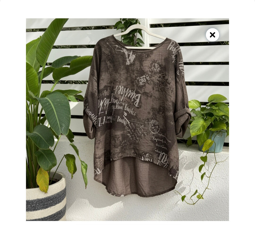 A Print Top Fits 10-16