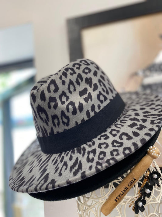 Animal Print Fedora