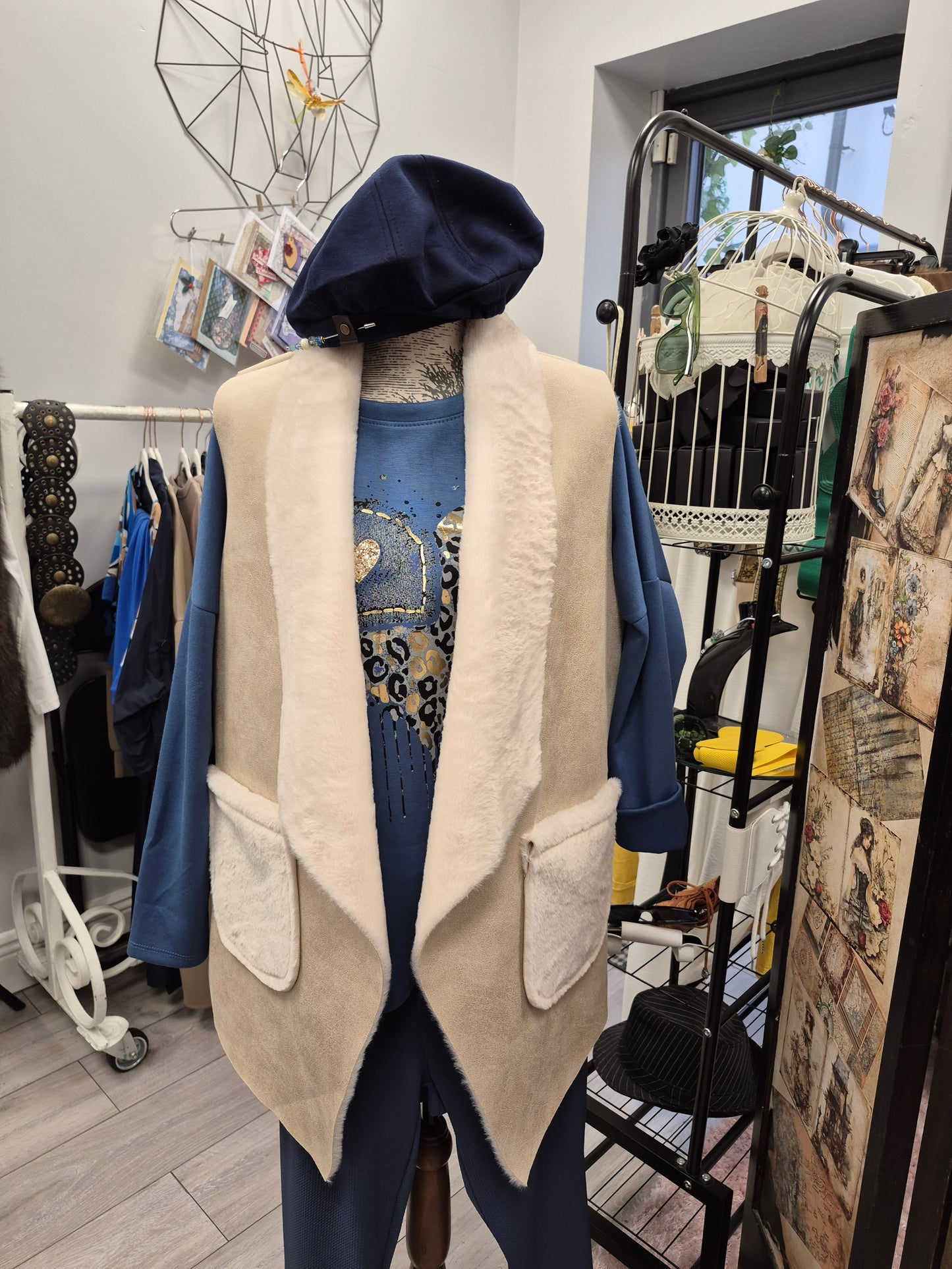 A Suedette Faux Fur Gilet Fits 12-20