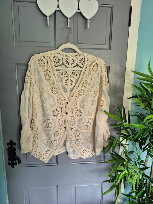 A Crochet Cardigan Fits 14-20
