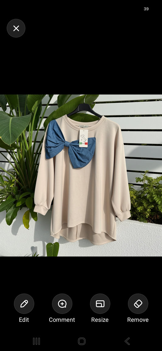 A Bow Sweatshirt Fits 12-20