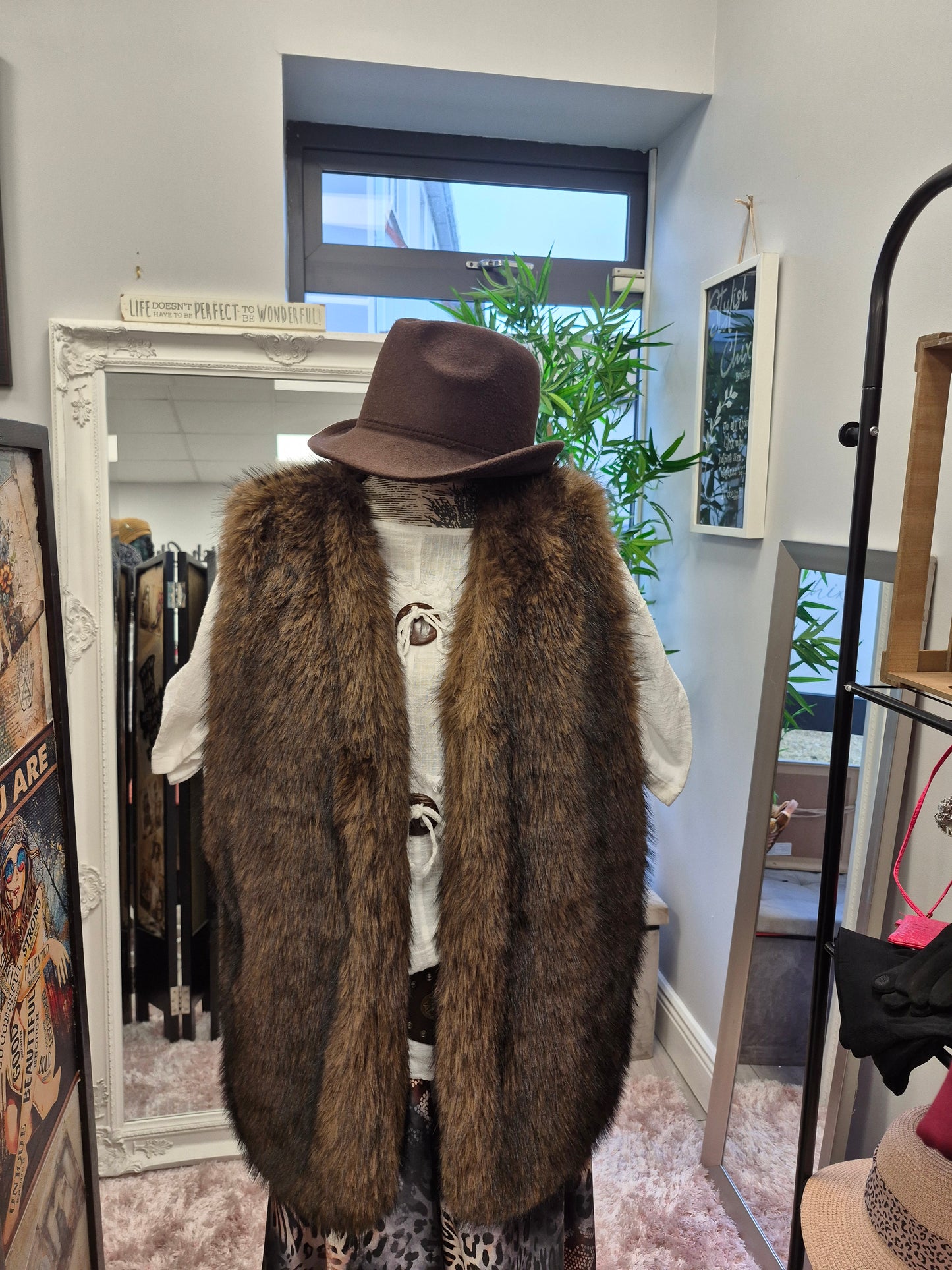A Faux Fur Gilet Fits 16-20